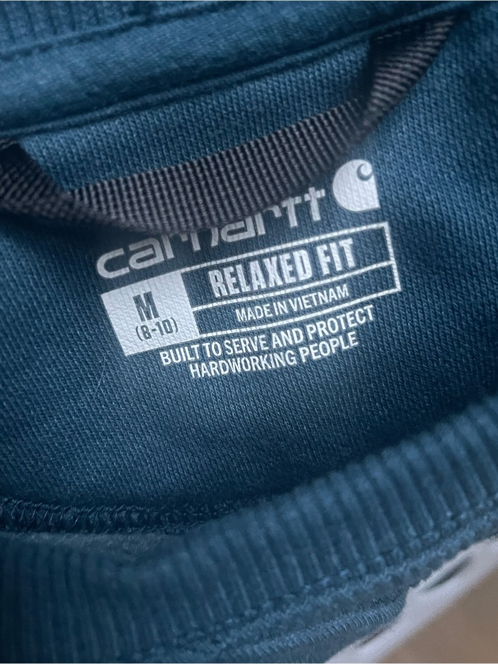 Carhartt Women's Slate Blue Force Crewneck Sweatshirt - Picture 4 of 4